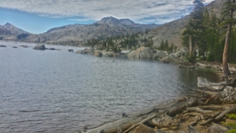 The trail along Aloha Lake on the Pacific Crest Trail