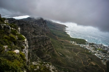 Near the end of the India Venster Route on Table Mountain.