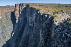 The Amphitheater Wall. Normally, the second tallest waterfall in the world, Tugela Falls, falls off this face. At the end of the summer, it was running dry.